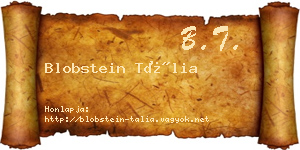 Blobstein Tália névjegykártya